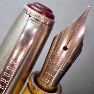 Pluma Estilográfica ESTERBROOK DELUXE SM Reparada•Palanca•2 Joyas•Nueva 2556 F Nueva en Caja - Imagen 1 de 8