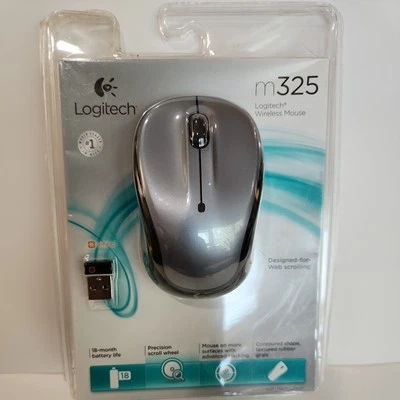 Logitech M325 Wireless Mouse Silver Brand New - Image 1 of 4