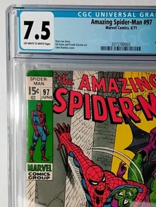 Amazing Spider-Man #97 CGC 7.0 1971 Drug Story ¡Etiqueta personalizada no aprobada por CCA! - Imagen 1 de 8