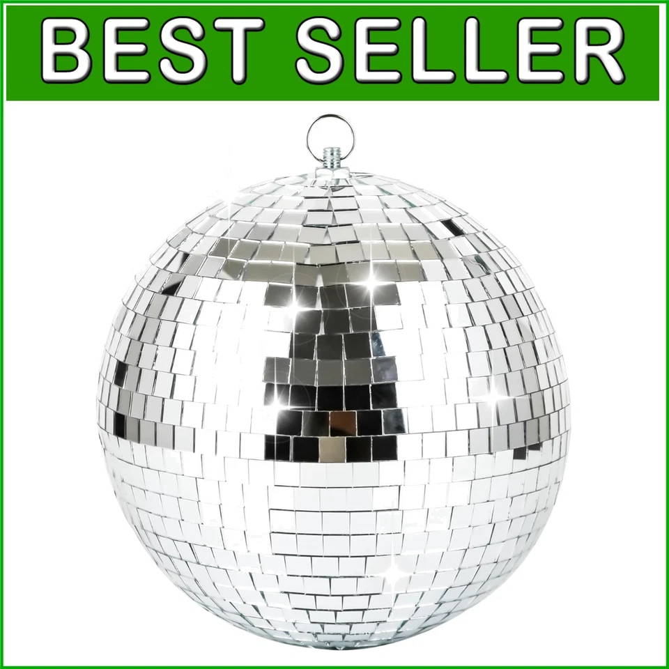 nuLink 12" Disco Light Mirror Ball With Hanging Ring