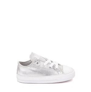 Converse Infants' CTAS OX, Style# A13380C, Size 2, Color Metallic Granite/White - Picture 1 of 7