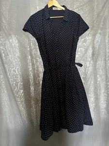 Vintage 1940 Tea Dress Polka Dot - Picture 1 of 3