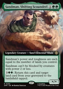 Sandman, Shifting Scoundrel (Borderless FOIL) Spider-Man (SPM) - (Near Mint NM) - Picture 1 of 1