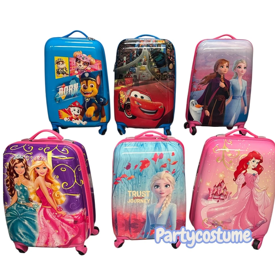 Kids Toddler Carry On Hard Shell Anime Suitcase/Luggage Light Weight 18" AU - image 1 of 4
