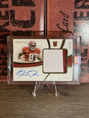 2019 panini immaculate collegiate football Josh Jacob’s RKE AUTO PATCH /89 - Image 1 of 2