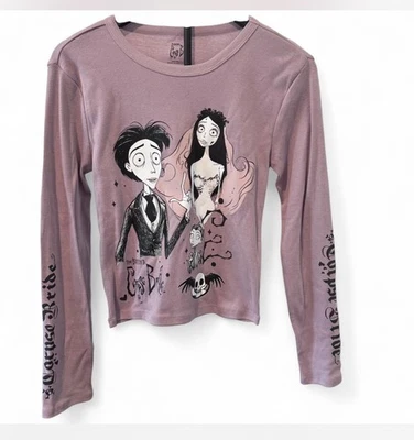 Top de manga larga Tim Burton Corpse Bride para niñas, talla grande. Impresión gráfica. Película Foto 1 de 4