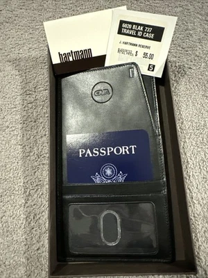 Hartmann Travel ID Case 6020 BlAK 737 Monogrammed New - Image 1 of 4