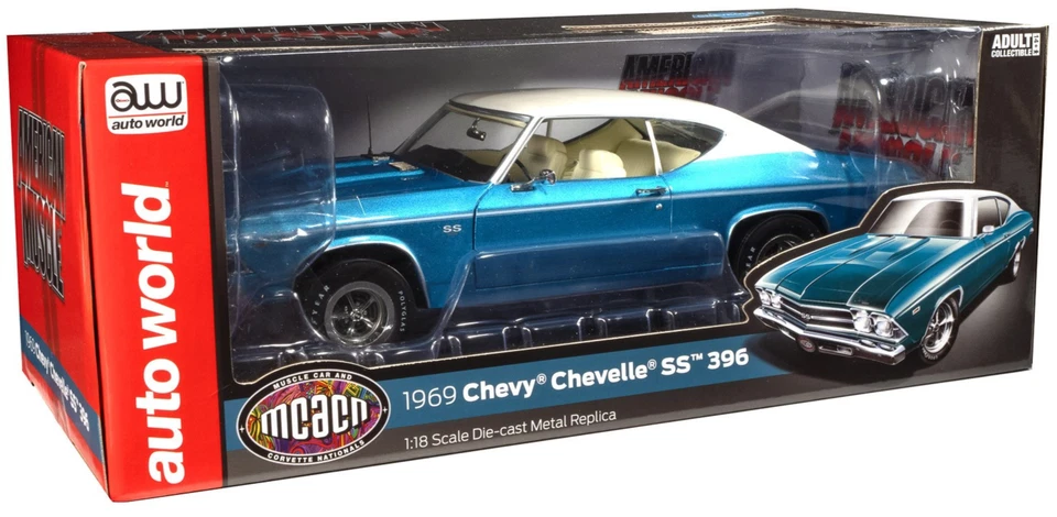 Auto World American Muscle 1969 Chevrolet Chevelle Hardtop MCACN 1/18 AMM1348