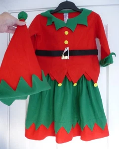 Morph Costumes Girls M (7-9yrs) Christmas Elf Fancy Dress Santa`s Helper Outfit - Picture 1 of 21