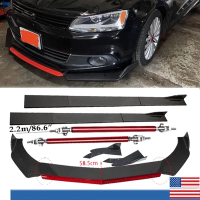 Front Bumper Rear Lip Spoiler Splitters Body Kit For Volkswagen EOS 2007-2016 - Image 1 of 4