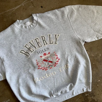 SUDADERA RECUERDO VINTAGE AÑOS 80 - 90 BEVERLY HILLS CALIFORNIA RODEO DRIVE TALLA L Foto 1 de 4