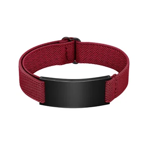 VNOX Personalised Medical Alert Engraved Bracelet Elastic Strap for Men Women ID - Picture 1 of 33