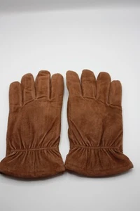 Isotoner Men's Large Suede Dark Tan Glove with Acrylic Fleece Lining Size L NWOT - Picture 1 of 3