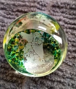PAPERWEIGHT--SNOW WHITE BASHFUL DWARF DISNEY RARE CAITHNESS - Picture 1 of 5