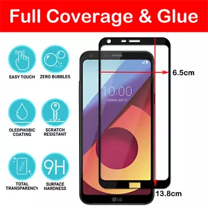 For LG Q6 Gorilla Tempered Glass Screen Protector Full Coverage - Picture 1 of 9