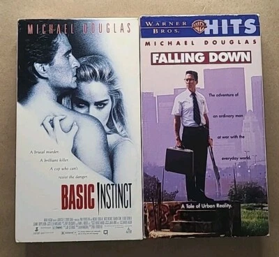 2 Michael Douglas 90s Classics On VHS - Basic Instinct + Falling Down - Image 1 of 4