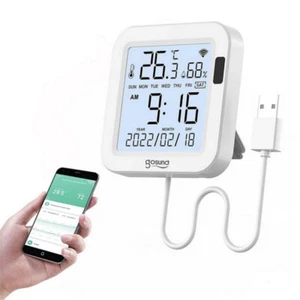 Gosund Termómetro Digital Interior WiFi Monitor de Humedad Alexa Google Home Tuya - Imagen 1 de 11