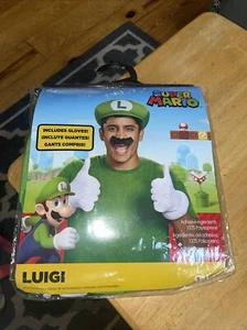 Super Mario Brothers Bros Luigi Adult Nintendo Video Game HALLOWEEN Costume - Picture 1 of 6