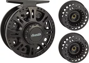 HVCE Graphite Fly Reel Center Drag System Classic III Graphite Large Arbor Si... - Picture 1 of 1