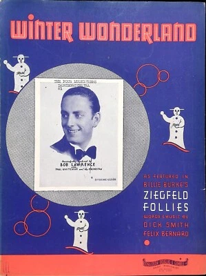 Partituras Winter Wonderland Bob Lawrence Dick Smith Felix Bernard Navidad Foto 1 de 3