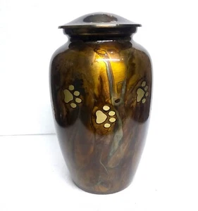 Large Pet Paw Design Urn Human Ashes Adult Cremation Urns with Velvet Bag 10" us - Picture 1 of 4