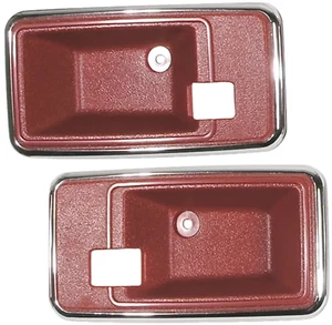 Corvette 1978-1982 manija interior de puerta biseles envolventes par rojo C3 NUEVO - Imagen 1 de 2