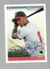 1993 Niagara Falls Rapids GLEN BARKER Signed Card autograph ASTROS