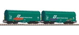 PIKO EXPERT 58255 Set 2 carri Shimmns Mercitalia Rail, con graffiti - Imagen 1 de 1