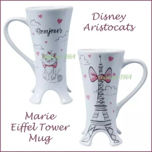 Disney Store Aristocats Marie Mug 'Bonjour' Eiffel Tower Mug NEW GENUINE - Picture 1 of 12