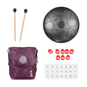Tambor Lengua Wuyou 8 pulgadas Acero al Carbono Real, 8 notas con bolsa de transporte y mazo - Imagen 1 de 7