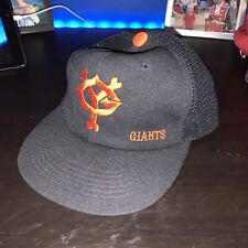 Vintage Yomiuri Giants Japanese Baseball Team Hat Cap Black Japan Snapback Large