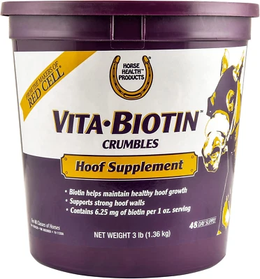 CENTRAL GARDEN & PET Vita Biotin Crumbles horse hoof Supplement, Helps maintain healthy, sound hooves