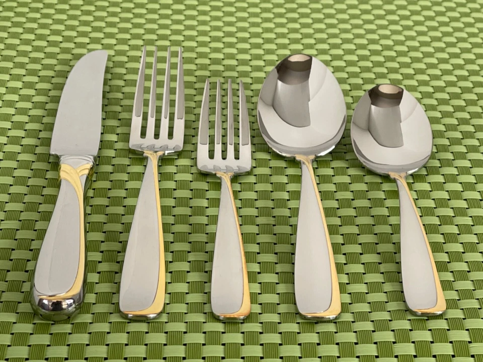 Cubiertos Yamazaki AFFAIR GOLD acero inoxidable Patrick Japón acento dorado ELECCIÓN E48VG Foto 1 de 1