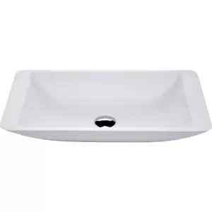 Fienza Stone Solid Above Counter Basin White 0TH 600 x 345 Classique 600 CSB03 - Picture 1 of 4