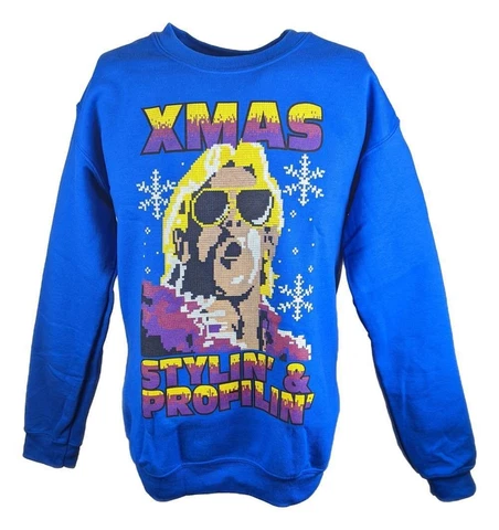 Ric Flair Blue Ugly Stylin Profylin Christmas Xmas Mens Sweater Cover
