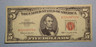 1963 Series US $ 5 Dollar Bill  Circulated Red Seal