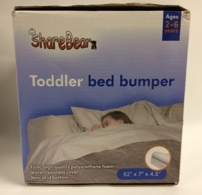 Parachoques de cama para niños pequeños Sharebear (firme, resistente al agua) nuevo en caja abierta, usada Foto 1 de 4