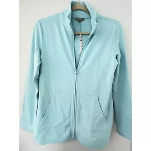 T by Talbots Damen XS Aqua Zip Jacke mit Taschen & UPF 50+ Frottee Jacke Neu mit Etikett - Bild 1 von 9