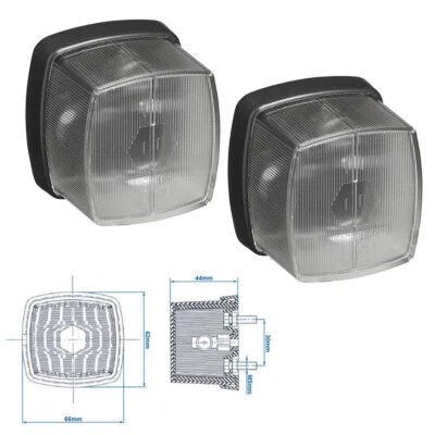 2 x Positionsleuchte 12V Weiß E3 Begrenzungsleuchten Anhänger Positionslicht LKW - Bild 1 von 4