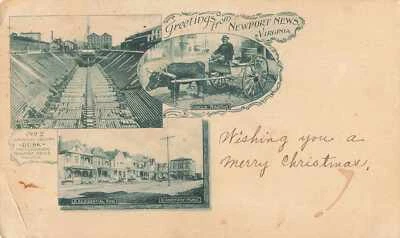 1900 Newport News VA Rusk postal privada por correo tío Rastus negro americano Foto 1 de 2