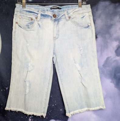 Bermudas Denim Lavadas Ligeras Desgastadas Casa de Muñecas Habana Talla 9 Y2K Grunge Foto 1 de 4