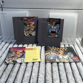 NES VEGAS DREAM & CAESARS PALACE ORIGINAL AUTHENTIC CLEAN CART MANUAL CASE 