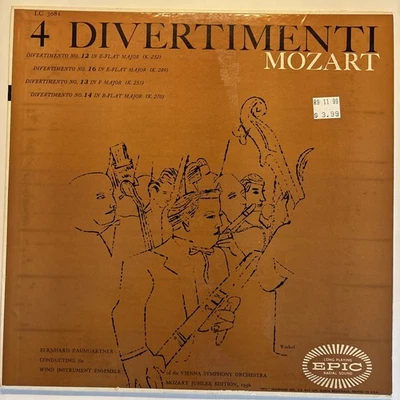 RARE LP ANDY WARHOL COVER Mozart-4 Divertimenti Paumgartner  Epic LC 3081 NM  - Image 1 of 4