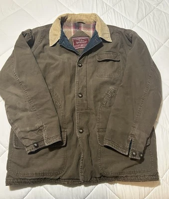 Vtg Urban Equipment Canvas Barn Coat Sz XL-2XL  Lined Brown Corduroy Corduroy - Image 1 of 4