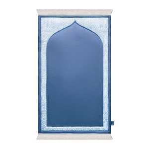 Padded Kids Prayer Mat with Classic Blue Design by Urban Rug UK - Picture 1 of 12