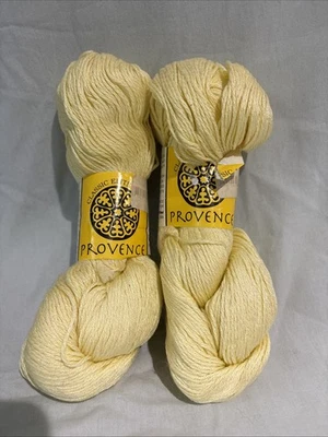 Lote de 2 madejas vintage Provenza Classic Elite Hanks amarillo mantecoso #2612 Foto 1 de 4