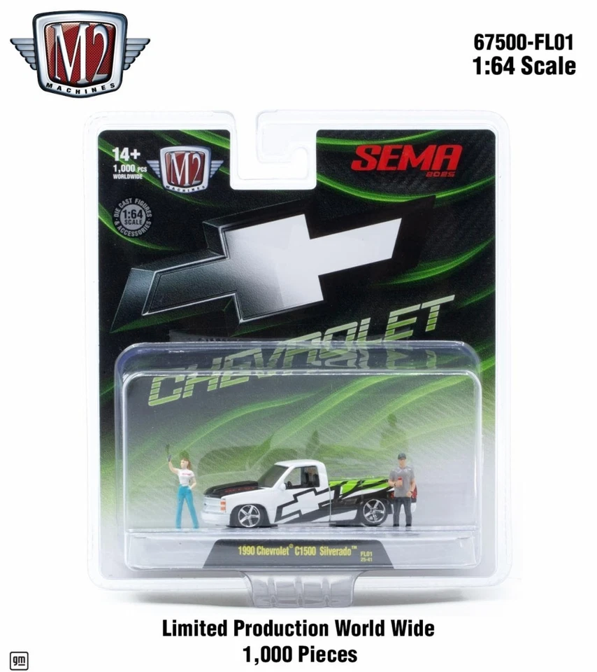 Chevrolet C1500 Silverado 1990 camioneta M2 SEMA 2025 1:64 limitada 1000 piezas Foto 1 de 1