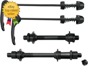 Mozzo bicicletta sgancio rapido strada mountain bike asse anteriore posteriore albero cavo set - Foto 1 di 6