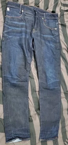 HERREN G-STAR RAW D-STAQ TAPERED BUTTON FLY INDIGO JEANS 34 x 32 - Bild 1 von 8