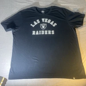 Las Vegas Raiders NFL '47 Brand Cotton Black T-Shirt Men's 3XL - Picture 1 of 18